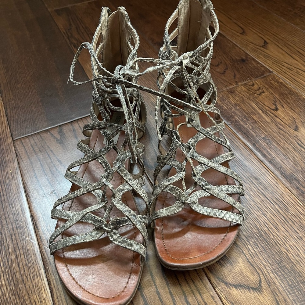 Snakeskin Gladiator Sandals